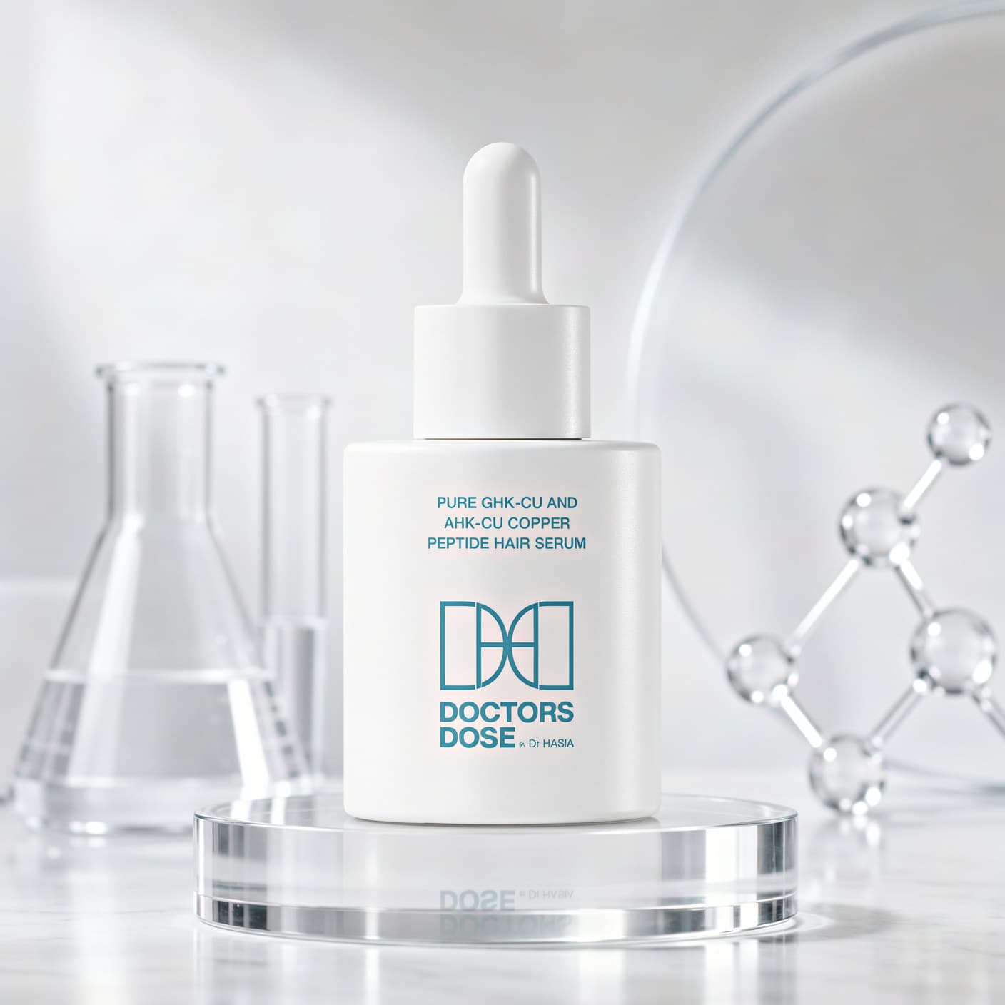 Pure GHK-Cu and AHK-Cu Copper Peptide Hair Serum.
