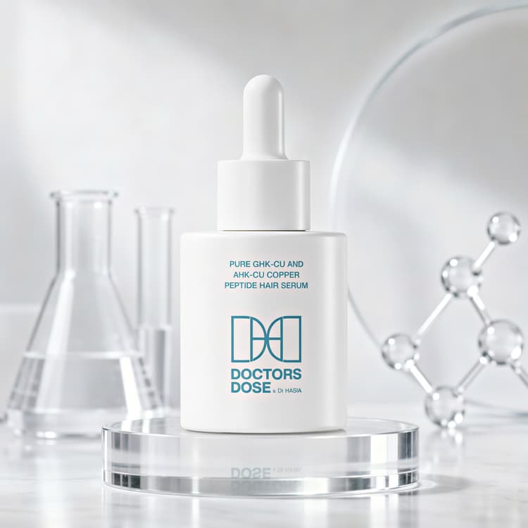 Pure GHK-Cu and AHK-Cu Copper Peptide Hair Serum.